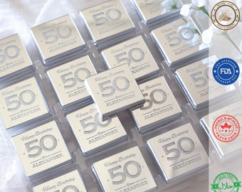 30th, 40th, 50th, 80th, 70th, 90th, 100th Birthday Party Favor,Plexiglass Chocolate, Anniversary Chocolates,Birthday Party Chocolate Favors