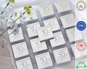 30th, 40th, 50th, 80th, 70th, 90th, 100th Birthday Party Favor,Plexiglass Chocolate, Anniversary Chocolates,Birthday Party Chocolate Favors