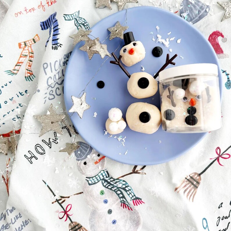 Snowman Playdough Kit Sensory Kits Building Kits for Toddlers Etsy