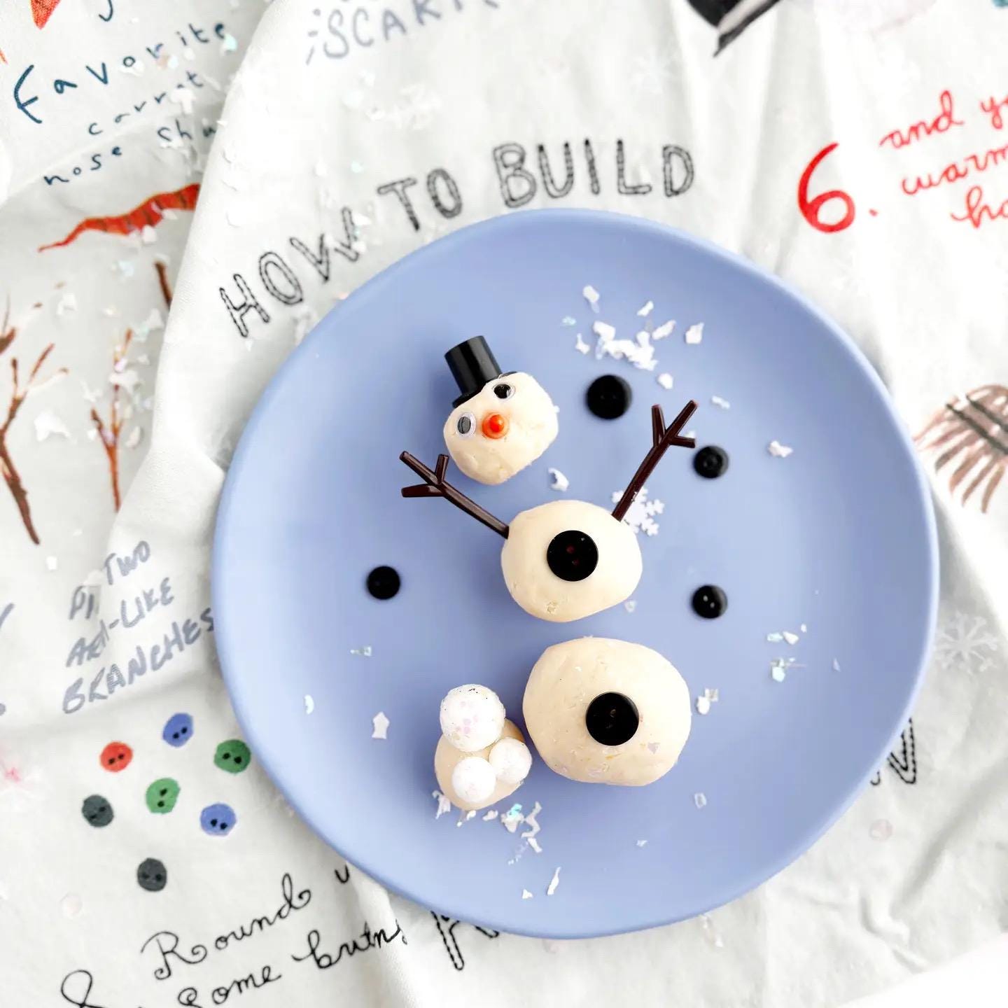 Snowman Playdough Kit Sensory Kits Building Kits for Toddlers Etsy
