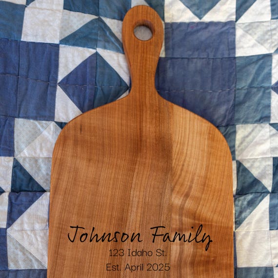 Engraved Cutting Board with Handle