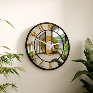 Decorative Lux Mirrored Plexiglass Wall Clock