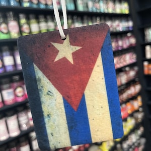 Flag Car Air Freshener Made in USA