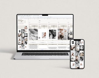 The Essential Content Planner for Photographers Social Media Calendar Instagram Pinterest Scheduler Google Sheets Planner