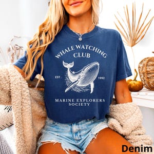 Vintage 90s Whale T-Shirt ,Ocean Life Retro Comfort Colors Tee , Marine Animal Unisex Shirt for Adults