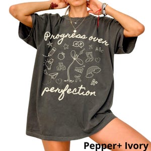 Progress over Perfection shirt,Back to school Gift,1st day of school, funny teacher shirt,Teacher gifts, Teacher appreciation, Teacher gift