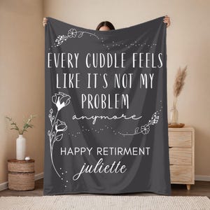 Personalized Retirement Blanket Gift For Her,Custom Farewell Throw For Coworker,Retired Boss Gift,Teacher retired ,Nurse Retirement Present
