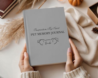 Diario conmemorativo para mascotas, cuaderno personalizado para recordar la pérdida de una mascota, libro de recuerdos para perros o gatos, regalo de duelo para dueños de mascotas, libro personalizado para conmemorar la pérdida de una mascota