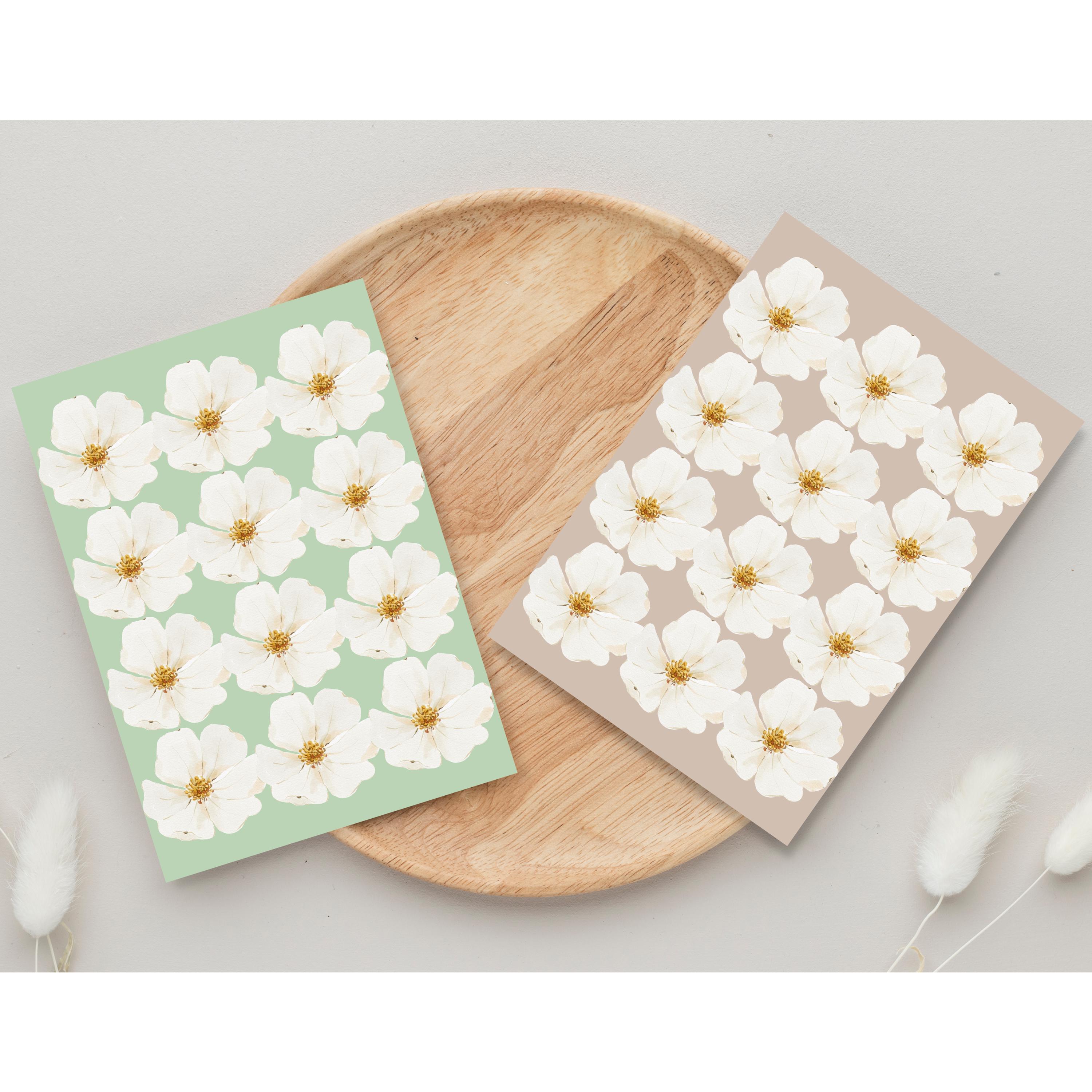 Set of 2 Floral Greeting Cards - Printable Spring Flower Cards for Any Occasion