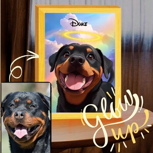 Portrait LED de dessin animé de chien | Portrait lumineux de dessin animé de chien personnalisé pour la perte d’un animal de compagnie | Peinture LED pour la perte d'un animal de compagnie