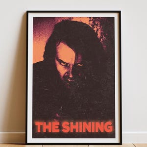 The Shining Poster Digital Download, Jack Nicholson Horror Art, Stanley Kubrick Film Print, Red Aesthetic Wall Decor, Classic Movie Artwork