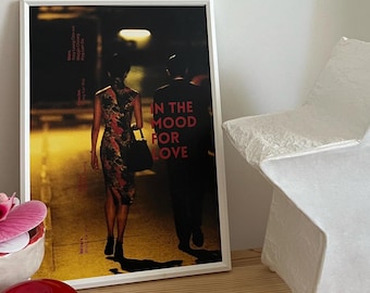 In The Mood For Love Poster, Wong Kar Wai Minimalist Print, Instant Download