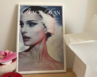 Black Swan Movie Poster, Natalie Portman Dark Ballet Print, Instant Download