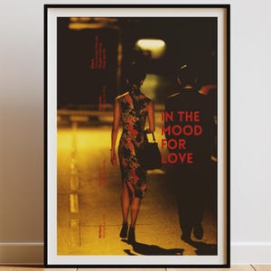 Targa In Metallo 20x30 Cm Con Poster Vintage 'In The Mood For Love' - Decorazione Da Parete Retrò