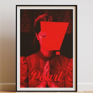 Perle Filmplakat, Mia Goth Perle Poster, Ti West, Digital Movie Poster