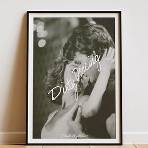 Dirty Dancing Movie Poster, Patrick Swayze Jennifer Grey Print, 80s Romance Film Art, Iconic Dance Scene Decor, Digital Download