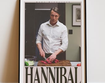 Hannibal Poster: Mads Mikkelsen Minimalist Thriller Art (Digital Download)
