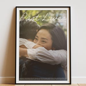 Past Lives 2023 Movie Poster, Greta Lee Teo Yoo Art Print, Celine Song Romance Film Decor, Indie Arthouse Love Story Digital Download