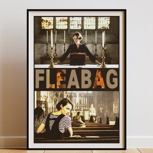 Fleabag TV Series Poster Digital Download, Phoebe Waller-Bridge, Dark Comedy Drama Print, British TV Show Wall Decor, Modern Series Artwork