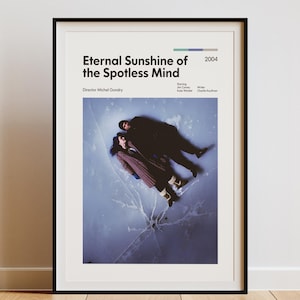 Póster de la película "Eterno resplandor de una mente sin recuerdos", arte mural minimalista (descarga digital)