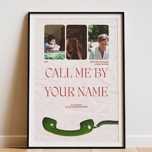Call Me By Your Name Poster Download, Luca Guadagnino Film Art Print, CMBYN Digital Wall Decor, PNG PDF Instant Movie Poster Art