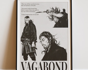 Vagabond Manga Poster: Miyamoto Musashi Samurai Art (Digital Download