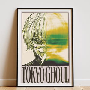 Tokyo Ghoul Poster, Kaneki Ken Anime Kunst, Manga Horror Druck, Digital Decor