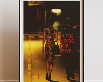 In the Mood for Love Poster, Wong Kar Wai Wall Art, Tony Leung Maggie Cheung Print, Romantic Asian Film Decor, Digital Download