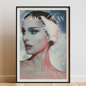 Black Swan Film Poster, Natalie Portman Wandkunst, Dark Ballet Film Print, Psychothriller Dekor, digitaler Download