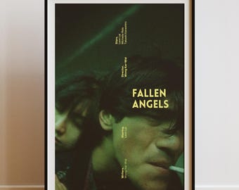 Fallen Angels Poster, Wong Kar Wai Film Art, Takeshi Kaneshiro Print, Hong Kong Noir Wall Decor, 90s Cinema Digital Download