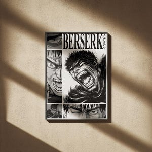 Berserk Poster, Guts Dark Fantasy Manga Print, Instant Download image 6