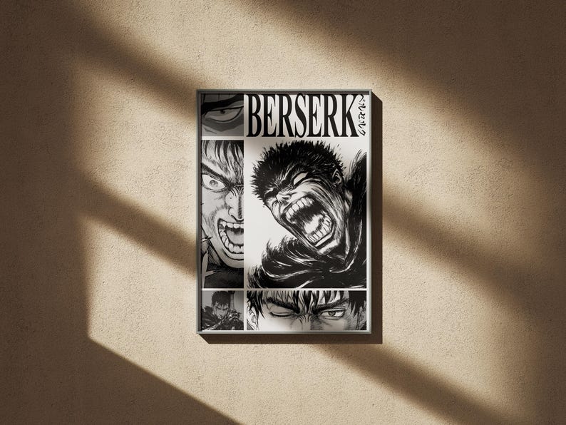 Berserk Anime Poster: Guts Dark Fantasy Manga Art (digital Download) - Etsy
