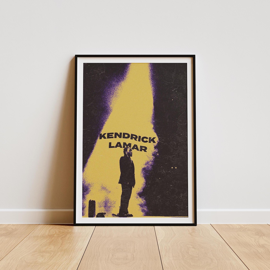 Kendrick Lamar Poster, Aesthetic Hip Hop Wall Art, Grainy Texture Print ...