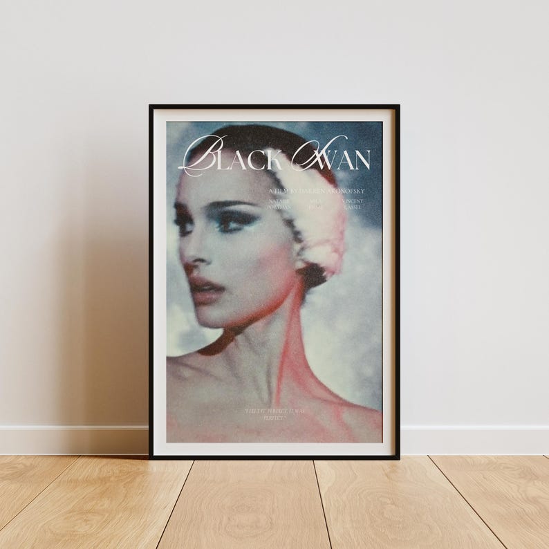 Black Swan Movie Poster, Natalie Portman Print, Dark Ballet Decor ...