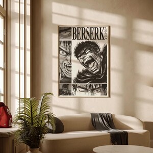 Berserk Poster, Guts Dark Fantasy Manga Print, Instant Download image 8