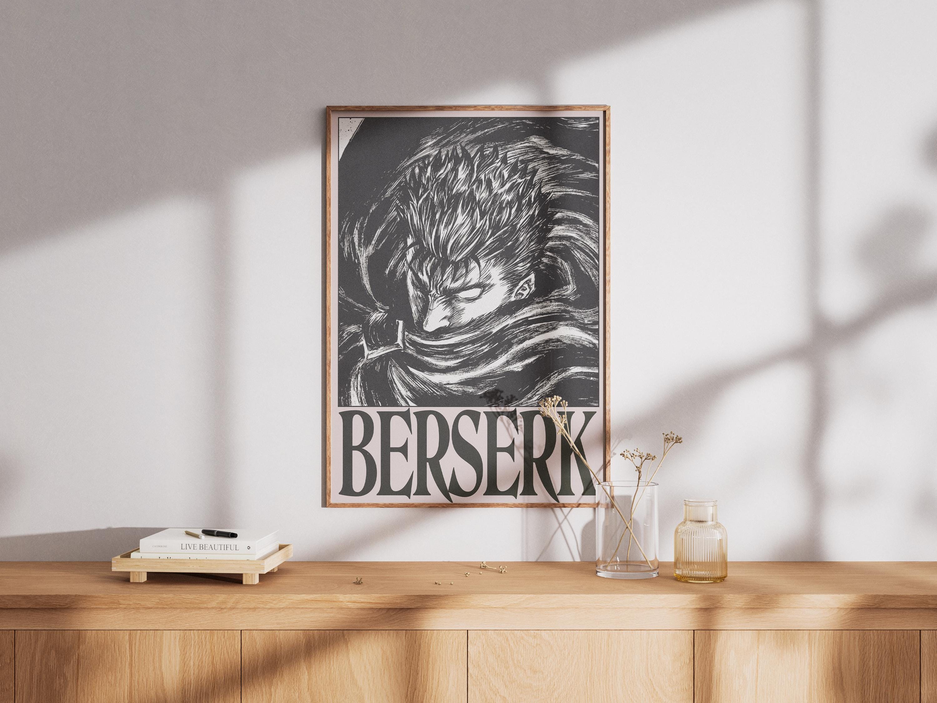 Berserk Anime Poster Digital Download - Guts Black Swordsman Art, Dark ...