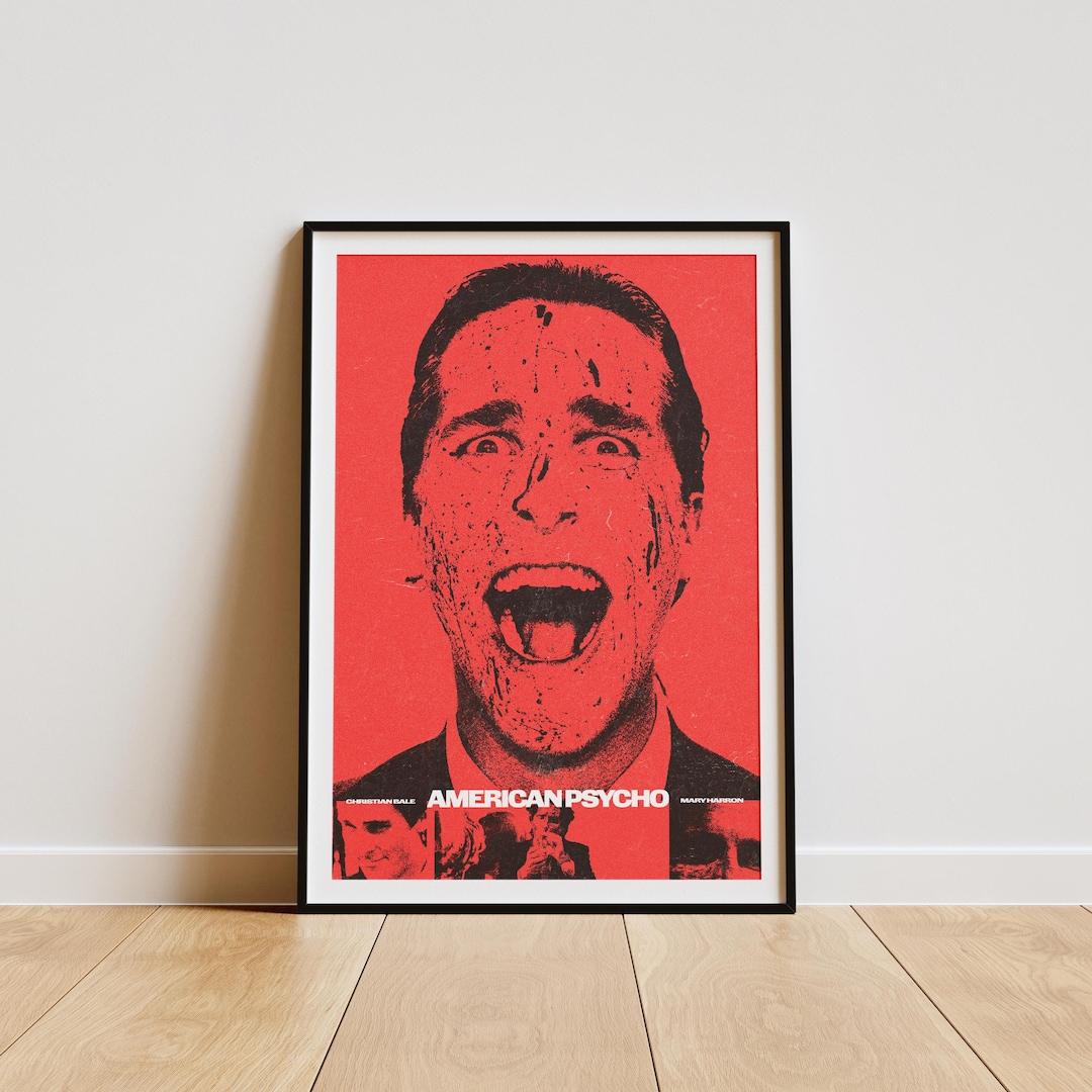 American Psycho Movie Poster Christian Bale Film Art (digital Download