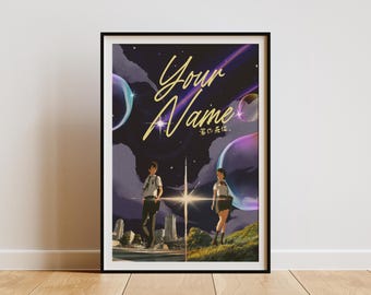 Your Name Poster, Anime Poster, Digital Download, Valentines Day Gift