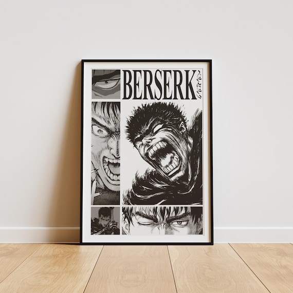 Berserk Poster, Guts Dark Fantasy Manga Print, Instant Download