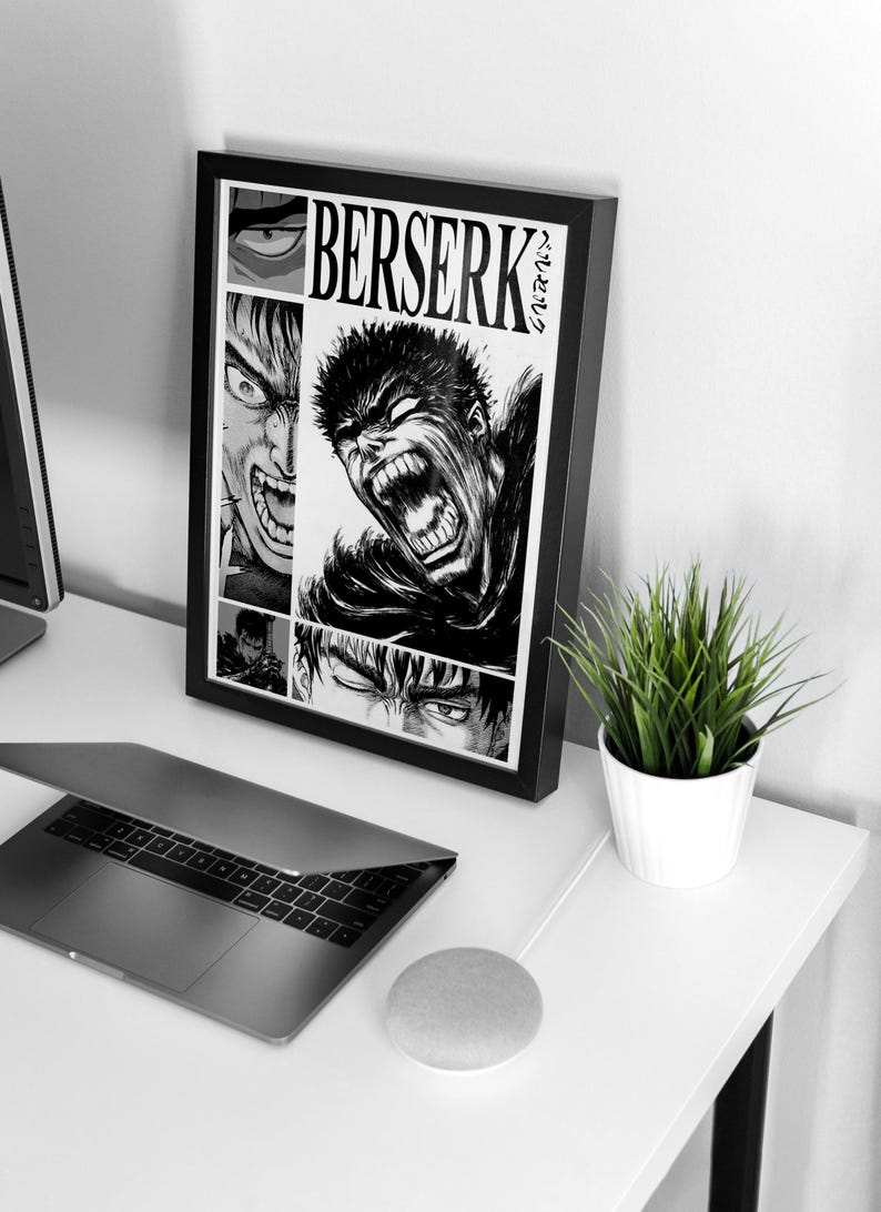 Berserk Poster, Guts Dark Fantasy Manga Print, Instant Download image 9