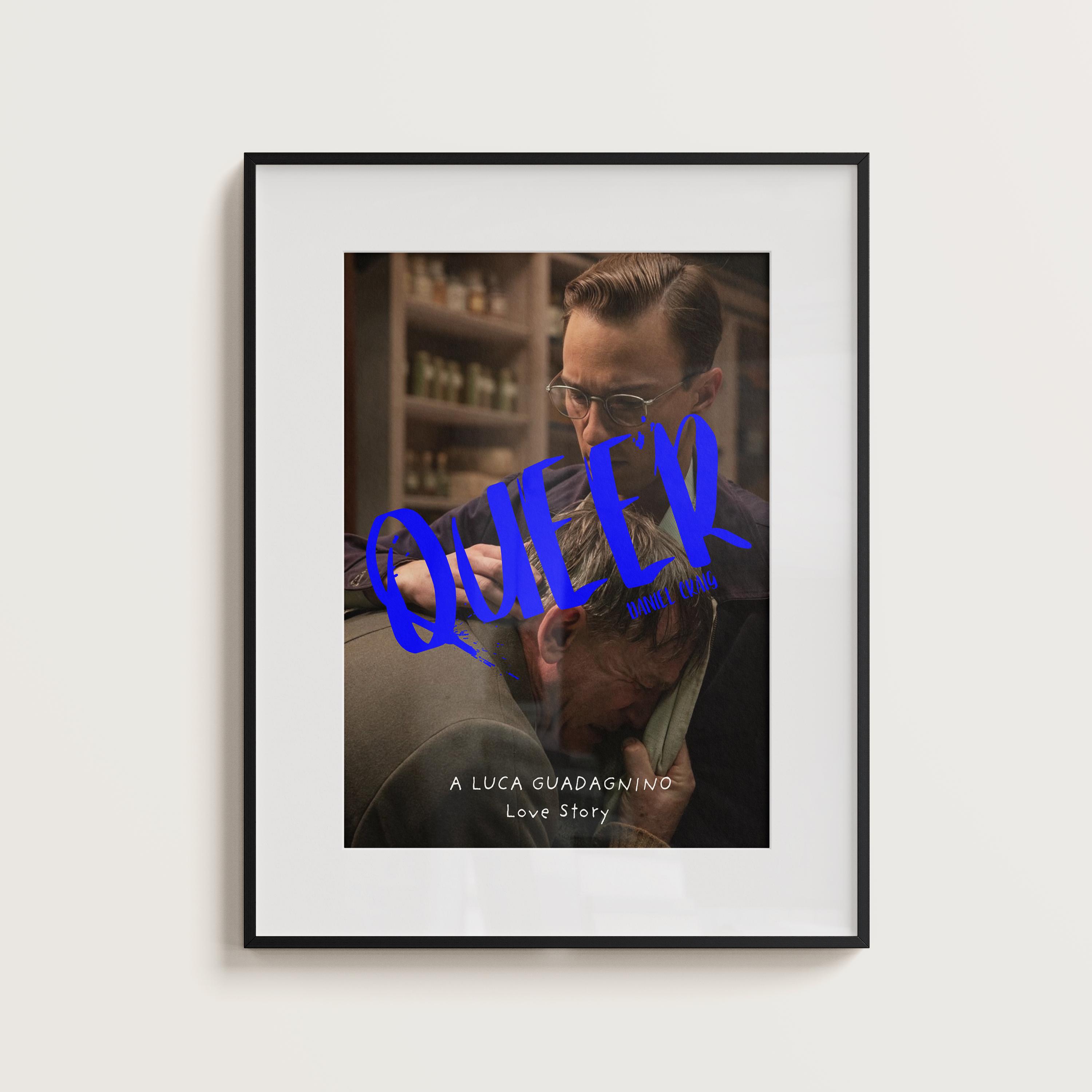Queer 2024 Movie Poster Digital Download, Daniel Craig Drew