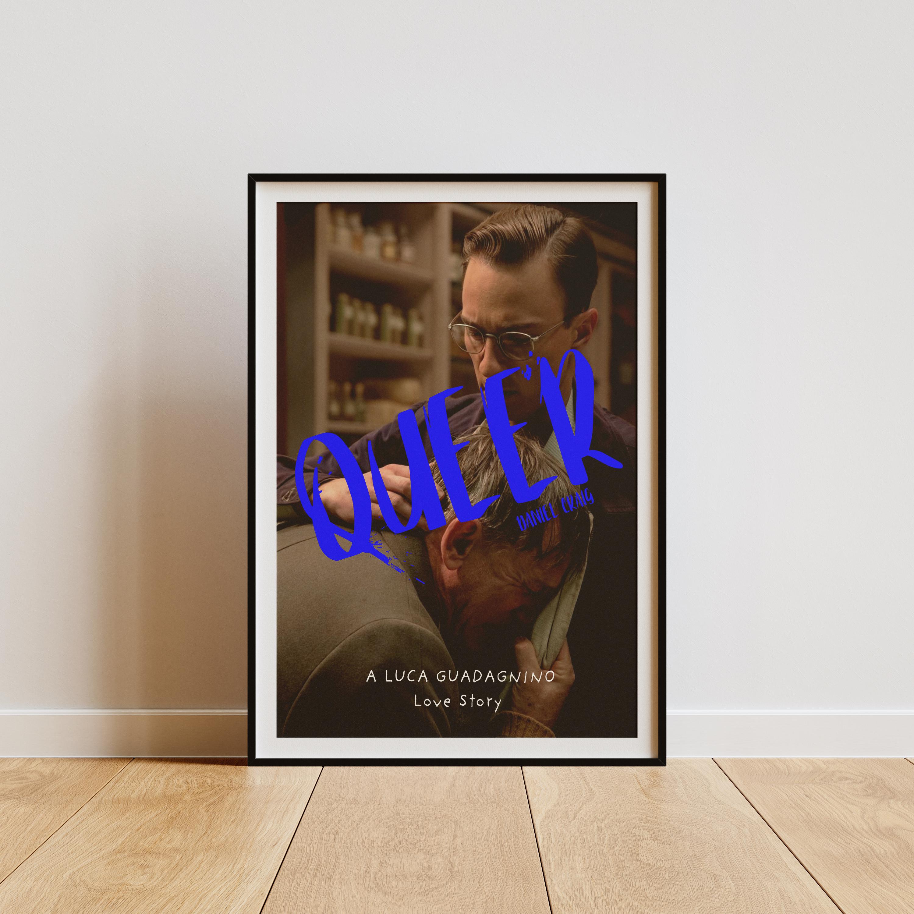 Queer 2024 Movie Poster Digital Download, Daniel Craig Drew