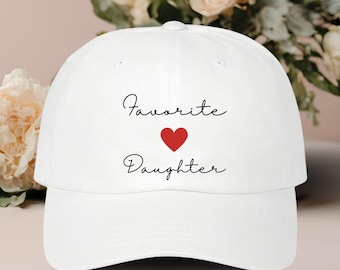 Favorite Daughter Embroidered Cotton Cap: Gift for Daughter