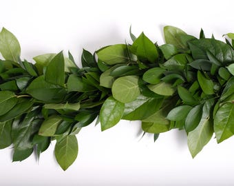 Fresh Salal and Ruscus Garland - Outdoor Wedding Decor