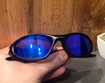 Oakley Dartboard Vintage 2000s Shield Wrap Black Sunglasses, Rare