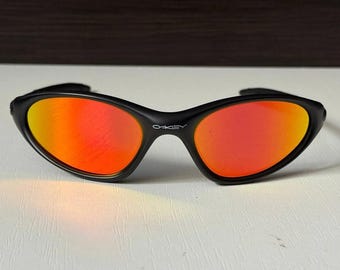 Oakley Minute 1.0 Black Sunglasses Red Iridium Lenses Gorpcore