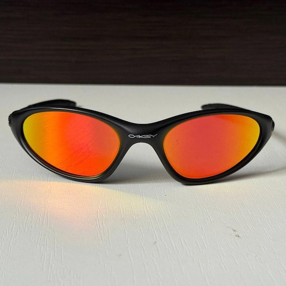 Oakley Minute 1.0 Black Sunglasses Red Iridium Lenses Gorpcore