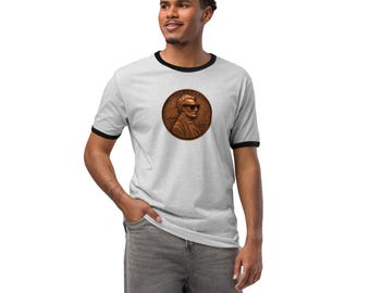 Pfennig-Ringer-T-Shirt | Lincoln Münze Grafik-T-Shirt | Americana Streetwear-Hemd | Unisex Retro Tee