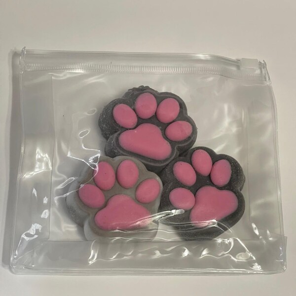 Süße Katzenpfoten Squishy Toys - Handgemachte Stressbälle In Blau