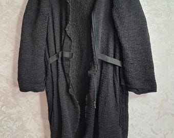 LANVIN Runway FW 2008 Alber Elbaz Archive Bouclé Wool Silk Coat Jacket France 40